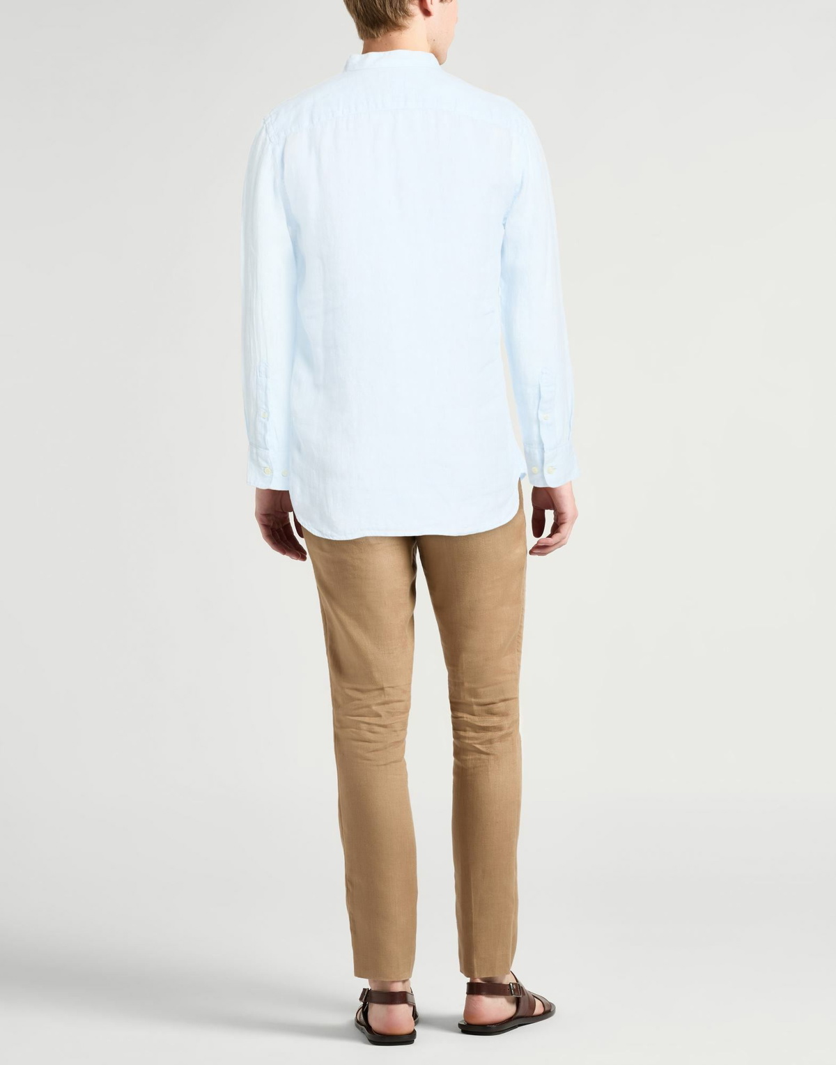 120% Lino Mens Shirt Sky in Blue