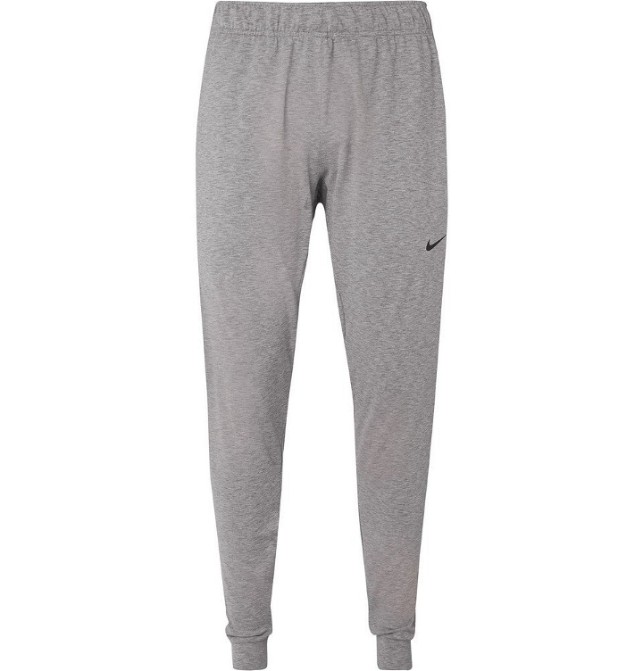 Photo: Nike Training - Tapered Mélange Dri-FIT Sweatpants - Gray