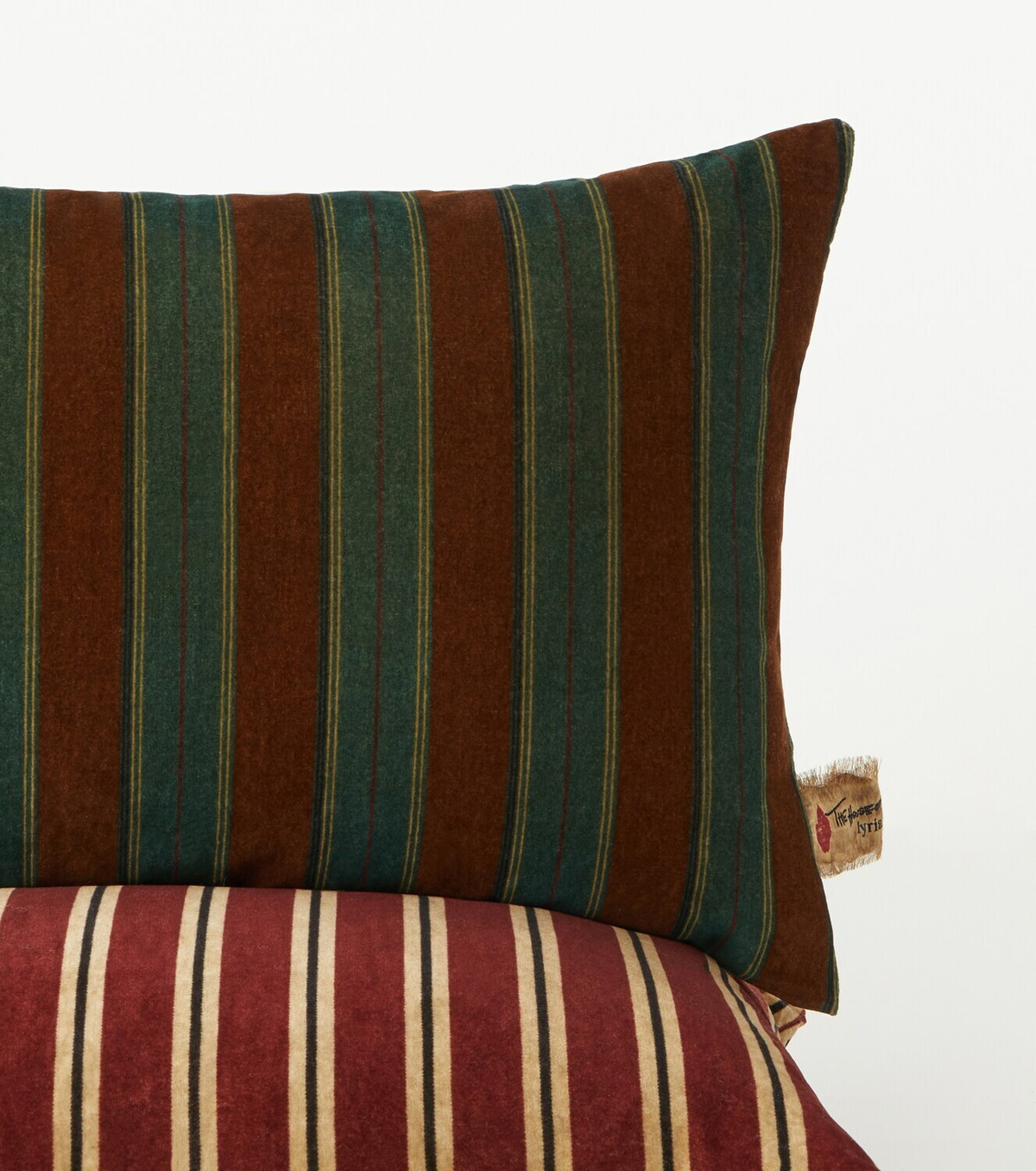 The House of Lyria Gigliola striped cotton and linen cushion