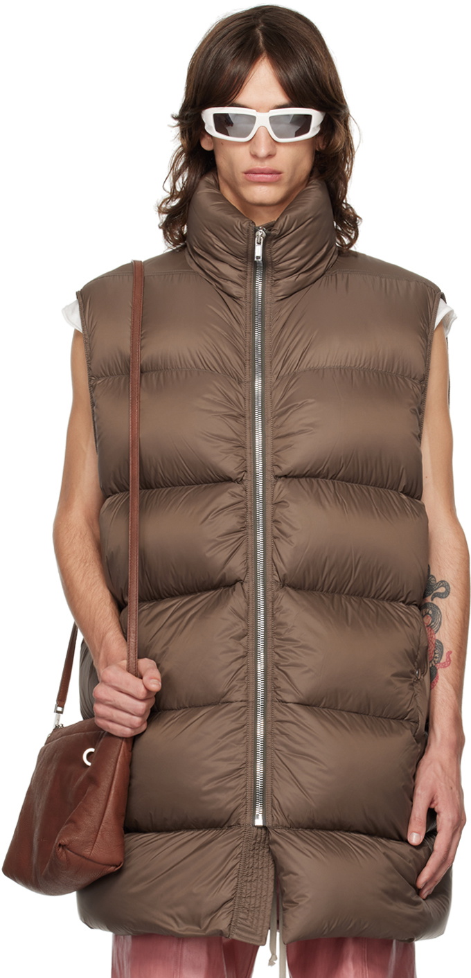 Rick Owens Brown Porterville Flight Down Vest Rick Owens