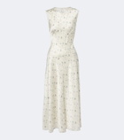 Dôen Adelana floral silk midi dress