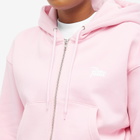 Patta Women's Femme Basic Cropped Zip Up Hooded Sweater in Cradle Pink