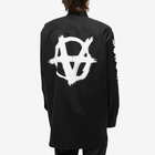 Vetements Men's Double Anarchy Shirt in Black/White