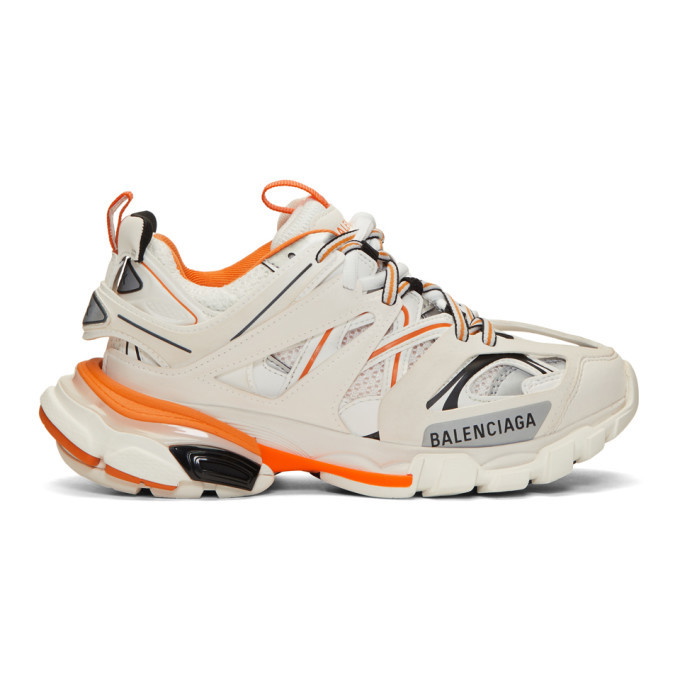 Balenciaga Track Mule Logoprint Mesh And Rubber Sneakers  Offwhite   ShopStyle