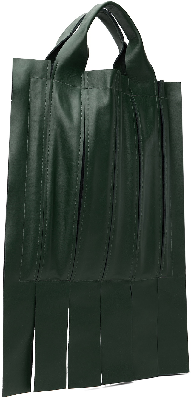 T/SEHNE SSENSE Exclusive Green Accordion Tote