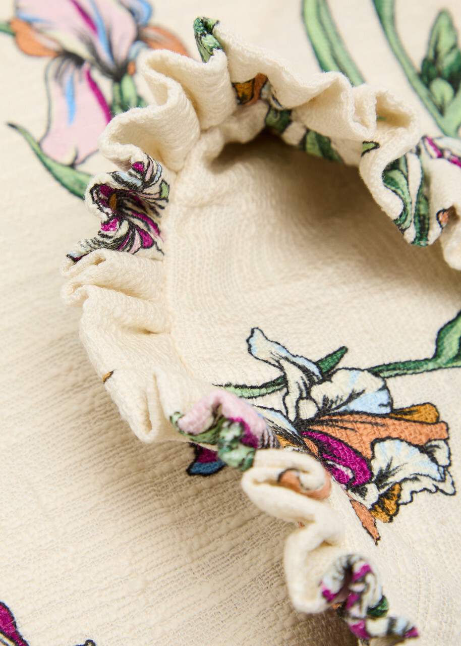 LA Double J Floral Stretch-cotton Hand Pochette Pouch - Multicoloured - One Size