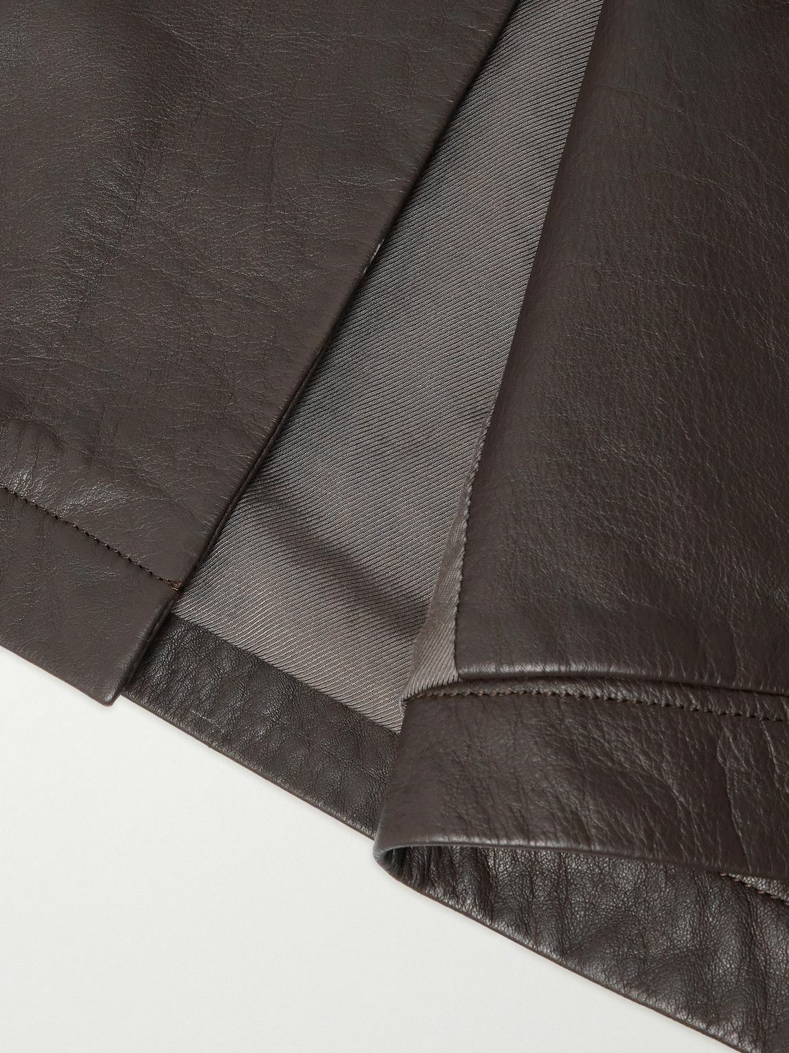 LEMAIRE - Leather Jacket - Brown