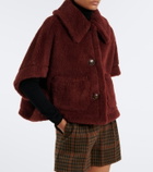 Max Mara Alpaca, wool, and silk teddy cape