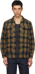 South2 West8 Khaki & Navy 6 Pocket Shirt