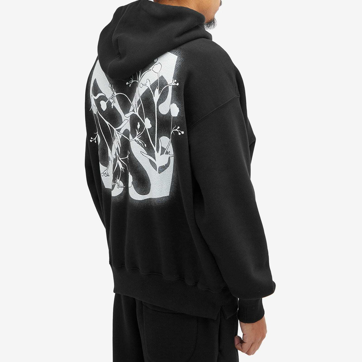 Off White Men s Flower Arrow Skate Popover Hoodie in Black