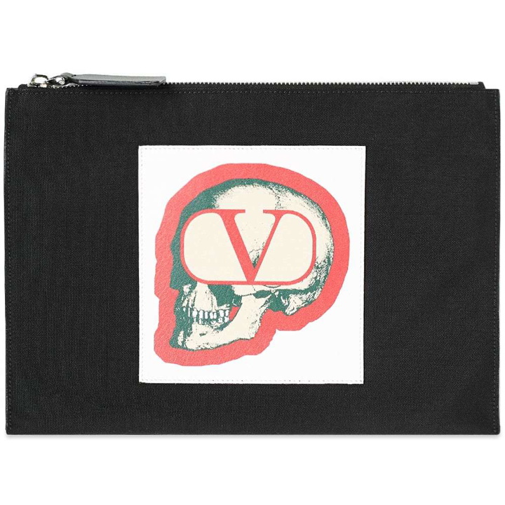Photo: Valentino x Undercover Skull Nylon Zip Pouch
