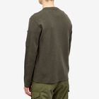 C.P. Company Men's Lens Lambswool Crew Knit in Olive Night