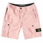 Stone Island Men's Supima Cotton Cargo Short in Pink