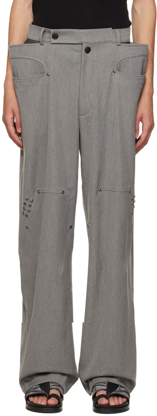 Kiko Kostadinov SSENSE Exclusive Gray Antharas Trousers Kiko Kostadinov