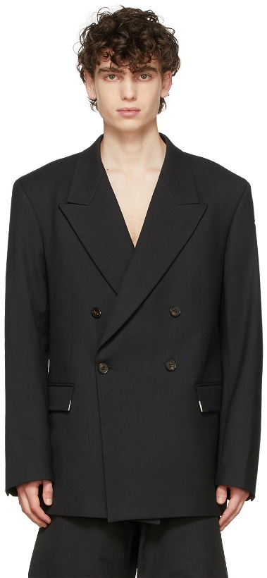 Photo: Han Kjobenhavn SSENSE Exclusive Black Boxy Suit Blazer