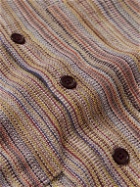 Kardo - Alok Striped Cotton Overshirt - Neutrals
