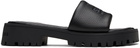 Marc Jacobs Black 'The Lug Sole Slide' Sandals