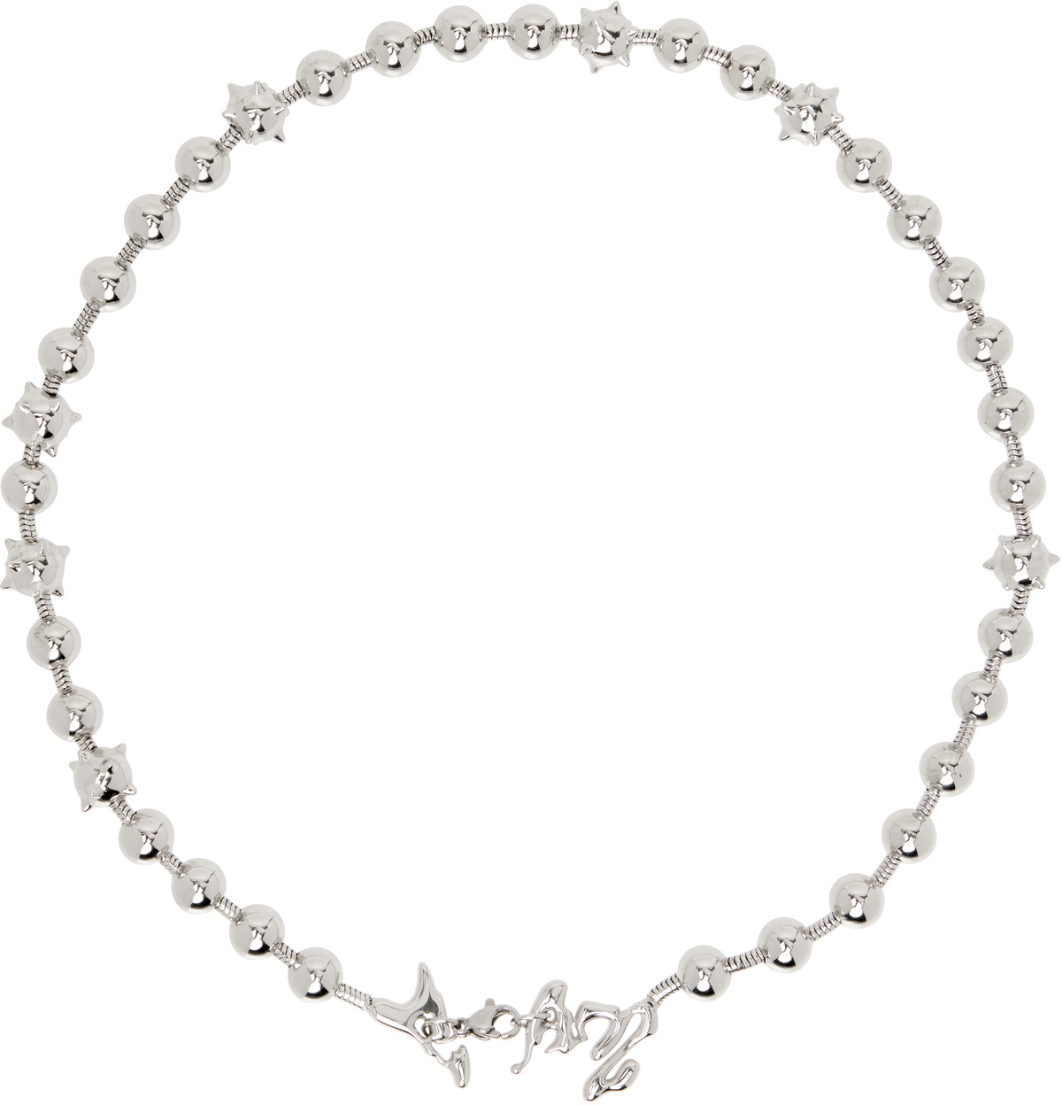 Perks and Mini Silver Lunacy Celestial Orbs Ball & Chain Necklace