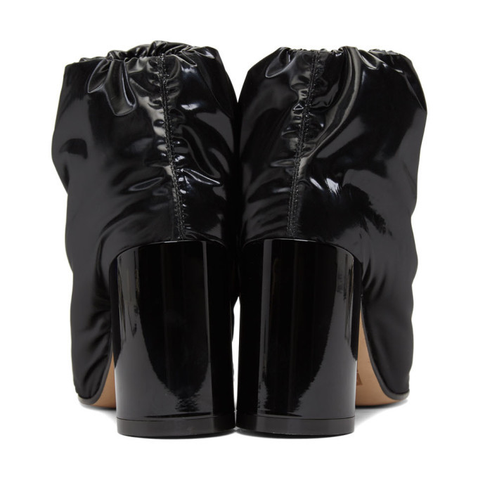 MM6 Maison Margiela Black Padded Covered Ankle Boots MM6