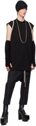 Rick Owens Black Splintered Tarp T-Shirt