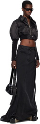 VAQUERA Black Aviator Bomber Jacket