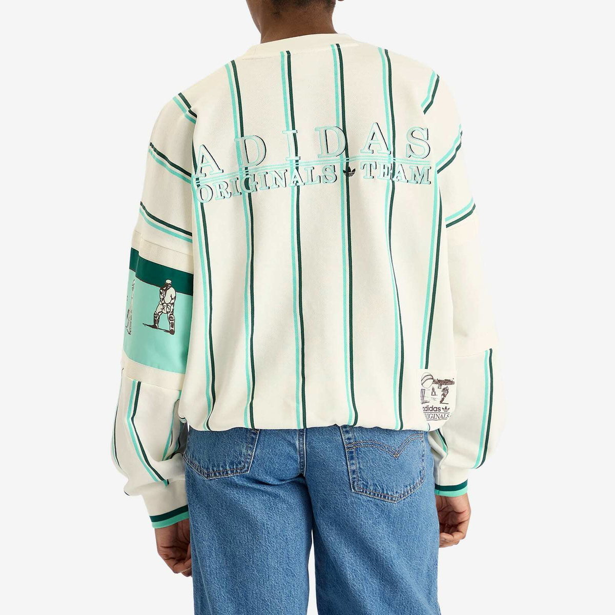 Adidas Women's Originals Retro Sports Sweatshirt in Off White