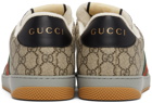 Gucci Beige & Black Screener GG Sneakers