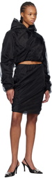 We11done Black Layered Miniskirt
