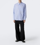 Simone Rocha Embellished striped cotton poplin shirt