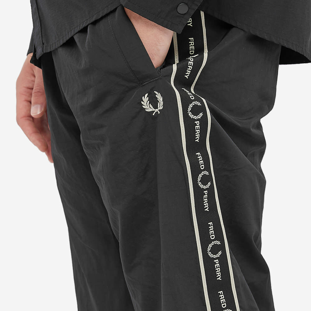 Fred Perry Authentic Men's Taped Shell Pant in Black Fred Perry