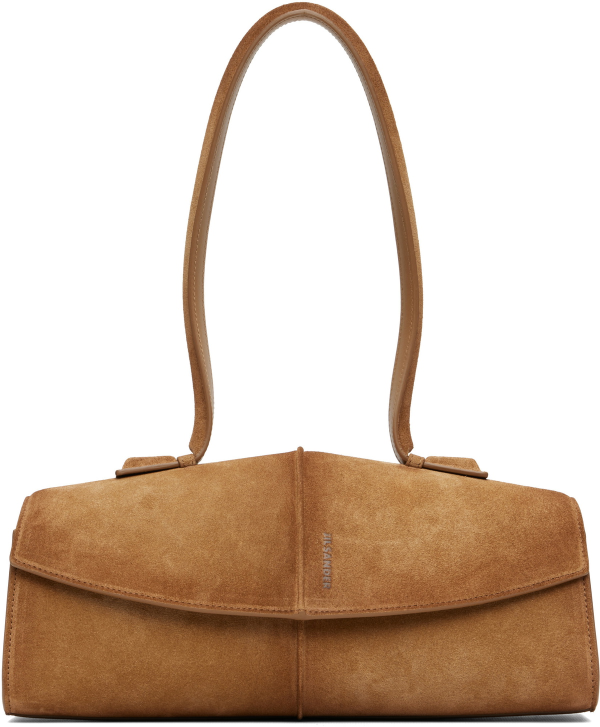 Jil Sander Brown Small Trace Shoulder Bag Jil Sander