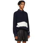 Daniel W. Fletcher Navy Panelled Rugby Shirt