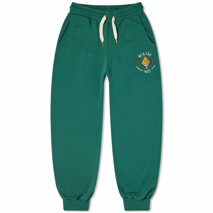 Photo: Casablanca Women's Casa Way Embroidered Sweat Pants in Green