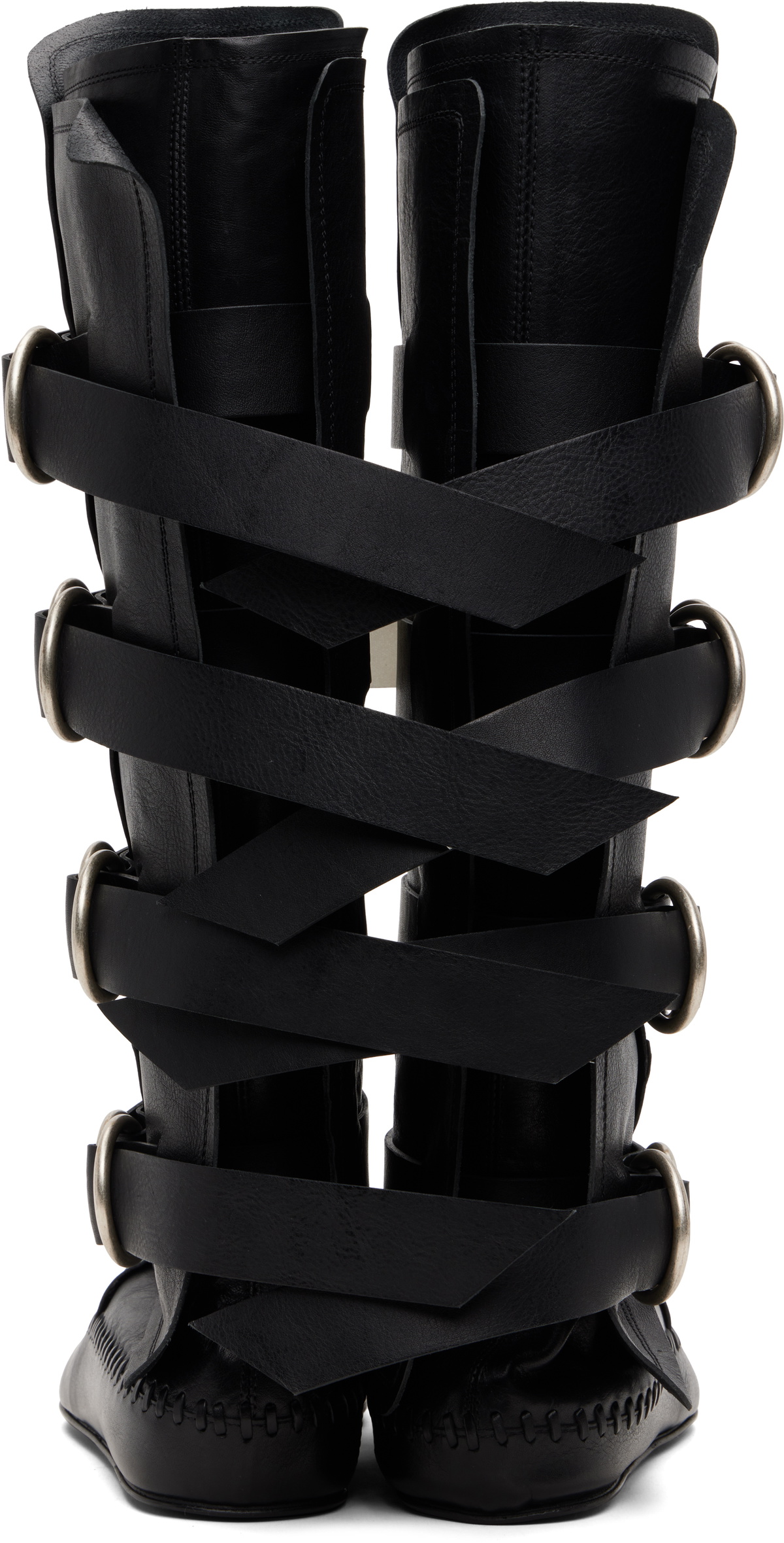 Ann Demeulemeester Black Siver Soft Boots Ann Demeulemeester