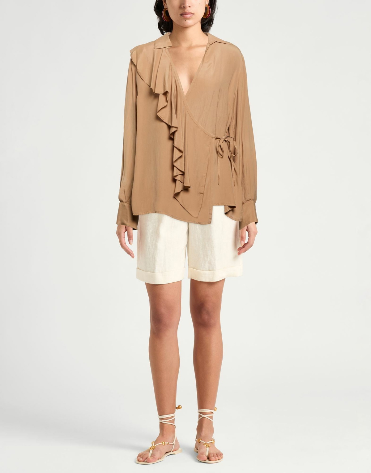 Manila Grace Womens Top Camel
