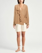 Manila Grace Womens Top Camel