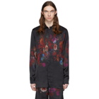 Dries Van Noten Black Floral Print Shirt