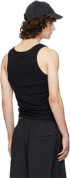 VETEMENTS Black Biker Cross Logo Tank Top
