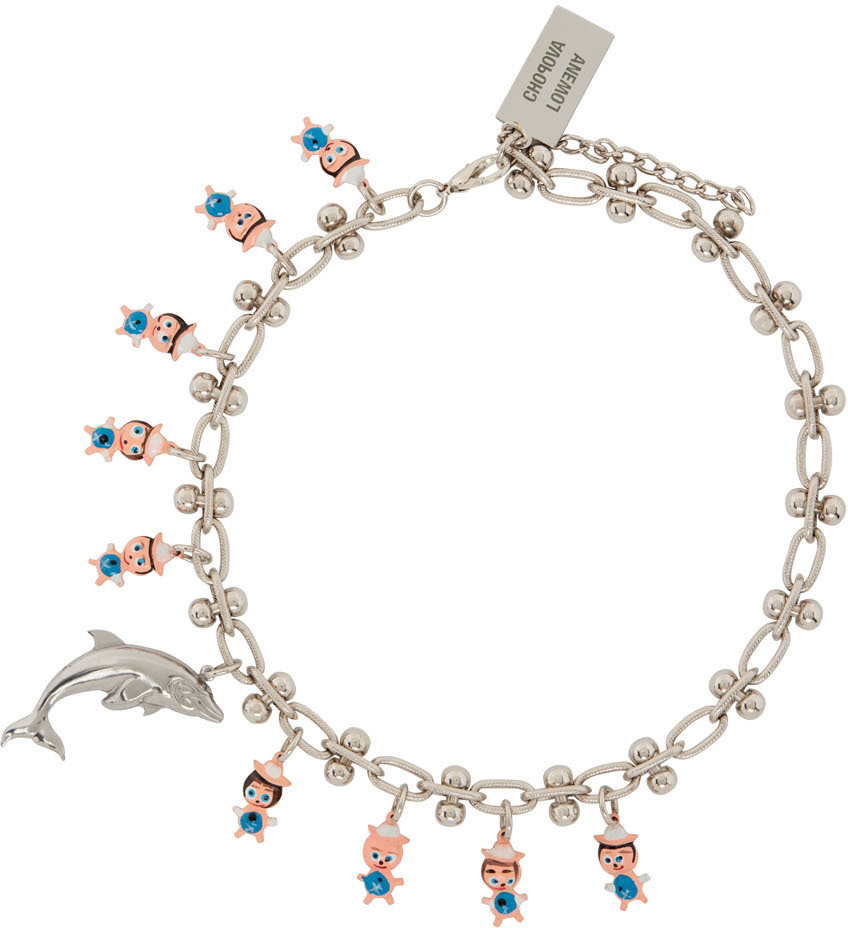 Chopova Lowena SSENSE Exclusive Silver Dolphin People Necklace