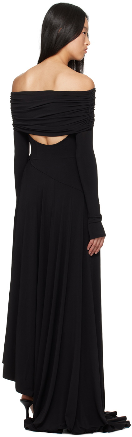 GUIZIO Black Lola Gown Maxi Dress