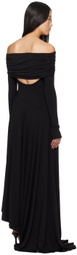 GUIZIO Black Lola Gown Maxi Dress