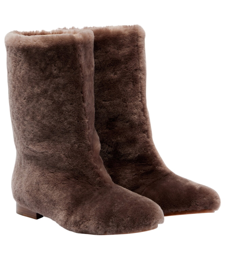Photo: Gabriela Hearst Tina shearling mid-calf boots