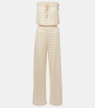 Melissa Odabash Viv knitted strapless lamé jumpsuit
