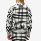 JW Anderson Women's Checked Bomber Jacket in White/Black