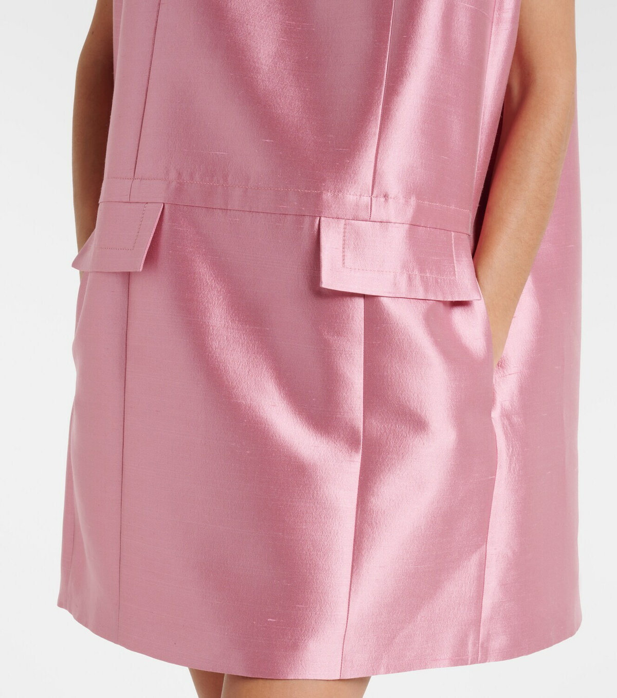 Prada Embellished wool and silk minidress