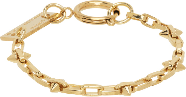Photo: IN GOLD WE TRUST PARIS SSENSE Exclusive Thin Spike Bracelet