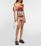 Jean Paul Gaultier Flowers Collection one-shoulder top