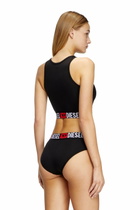 Diesel Three-pack briefs with maxi-logo waist - Panties Womens in Black