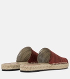 Alaïa Laser-cut leather espadrille sandals