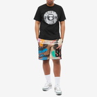 Men's AAPE Dope Graffiti Sweat Short in Beige